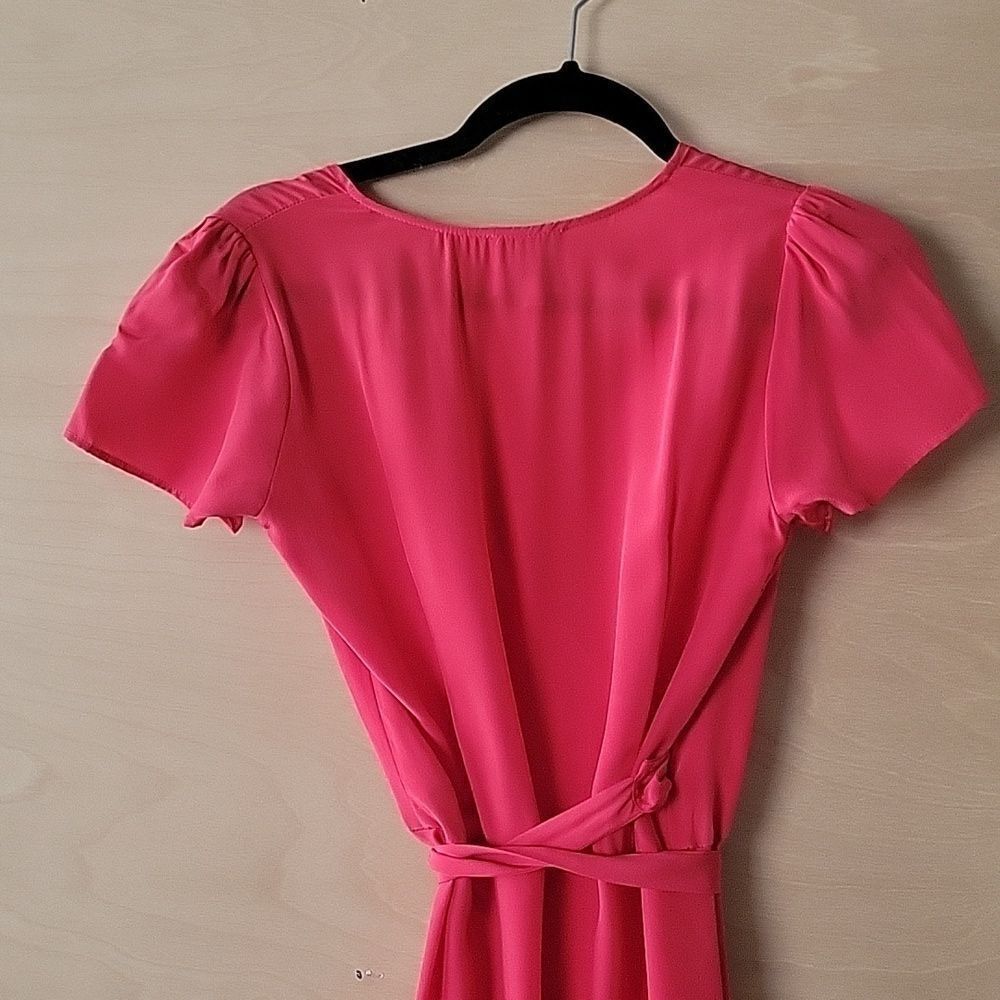 NEW XS Helena Quinn Silk Kate Red Wrap Dress Maxi Long Coquette Flowy Party Gown - Picture 13 of 16